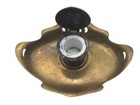 Antique Ges Gesch Metal Inkstand With White Ceramic Insert Inkwell