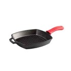 Lodge 10 5  Cast Iron Square Grill Pan  Preseasoned  Even-heating  Induction