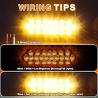 2pcs 6 3  Led Oval Amber Strobe Lights 24led Recessed With Triple Flash