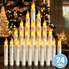 6pcs Battery Operated Flameless Led Taper Candles Light Christmas Window Candle