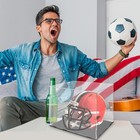 Mini Helmet Display Case Acrylic Clear Football Stand Holder With Mirror Back