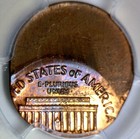 1972d Error Pcgs Ms62 55  Off Center Lincoln Cent Nice Bu   Coin O c Rainbow Rev