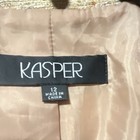 Kasper Women s Beige Tweed Blazer Jacket Button Front Collared Lined Size 12