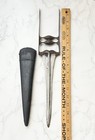 Antique Rare Indian Hand Forged Solid Steel Katar Knife Dagger With Sheath