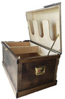 Tack Trunk W bandage Lid  Brush Tray  Stained Dark Walnut  Free Shipping 