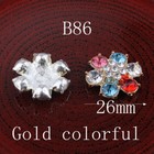 30pcs Vintage Snow round oval Metal Rhinestone Buttons Bling Flatback 