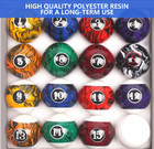 Billiard Balls Set Pool Table Balls Marble-swirl Style 16 Ball Set