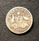 1925 Australia Silver  3 Pence  Enn Coins