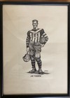 Jim Thorpe Original Etching Print  By Gersten  Circa 1960   s-70   s