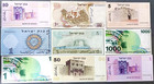 Israel Lot Of 9 Different Banknotes Lira   Sheqel 1958-1986 Au-unc