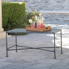 Petra Iron Coffee Table  Black Brush Silver  296746 