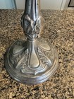 Antique Art Nouveau English Acanthus Leaf Silver Plate Candlestick