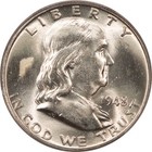 1948 Franklin Half Dollar Pcgs Ms-64 Fbl Blast White  spot Is A Sticker Remnant 