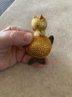 Vintage Gold Tone Mercury Glass Bird Ornament
