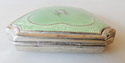 Art Deco Guilloche Enamel Ladies Compact By Elgin American Mfg  eam  - Mint Cond