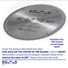 Souflo - 10  Quality Aluminum 120 Teeth Fine Cut 30 Mm Arbor Saw Blade