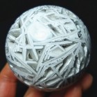 Rare 270g Natural Polishing Grid Agate Crystal Geode Sphere Ball Healing A4787