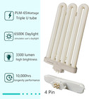 65watt Fml65 6500k Daylight Triple Tube Fluorescent Light Bulb  4-pin Gx10q-8 Ba