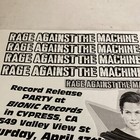 Rage Against The Machine Evil Empire Records Release Party Flyer 1996 Rare
