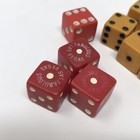 Vintage Dice Lot Of 9 In Red   Butterscotch - 3 Marked  fabulous Las Vegas 