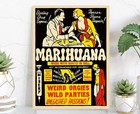 Marijuana 1930s Smoking Reefer Madness Vintage Style Movie Poster No Frame