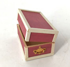 Vtg Artisan Signed Miniature Dollhouse Furniture  Doll Trunk