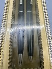 New Nos Vtg Paper Mate Double Heart Blue Chrome Pen   Mechanical Pencil Set Usa