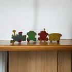 1950s 4 Piece Wooden Disneyland Toy Train Strombecker Casey Jr  Railroad Rare
