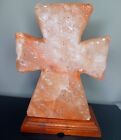 Xl Himalayan Salt Lamp Cross Decor Large Salt Light Natural Salt Stone 8 Lbs 