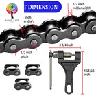 420 Motorcycle Chain - 420 Standard Roller Chain For 110cc 125cc Go Kart 