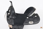 89hs Hilason Western Horse Treeless Trail Barrel Saddle American Leather Black