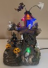 2009 Target Halloween Led Village W  Rotating Characters Witch Animated Lighted