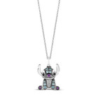 925 Sterling Silver Lilo   Stitch London Simulated Topaz Amethyst Pendant Chain