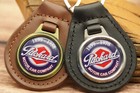 New Rare Vintage 1970s Packard Motor Car Company Leather Car Key Chain Ring Fob