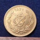 1934 Mexico 5 Centavos  Km-422 - Mex-34m