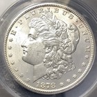 1878-cc Morgan Silver Dollar Anacs Ms64 Lustrous Super Clean Surfaces  Near Gem