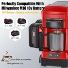 Cordless Coffee Maker For Milwaukee M18 18v Battery  Portable Drip Coffee Mak   