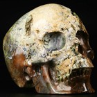 5 0  Green Opal Carved Crystal Skull  Super Realistic  Crystal Healing