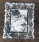 Mikasa Garden Terrace Glass Floral 5x7 Photo Frame Lot Of 2 Rectangle Wy923 575