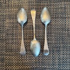 Antique Clark   s Flint Spoons  3  Newark Nj Industrial Silverplate Factory Dining