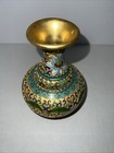Chinese Brass Cloisonn   Enamel Vase Flowers 6    Tall Antique Vintage Large