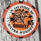 Vintage 1995 Halloween Mahoneys Silver Nugget Casino Las Vegas Nv  5 Poker Chip 