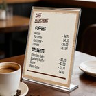 6 X Acrylic Sign Stand Holders 8 5 X 11  Clear Plastic Table Paper Display Stand