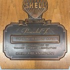 Vintage Shell Oil Award Plaque 10 Years Recognition