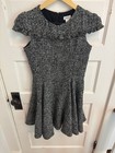 David Charles Black Label Girl   s Tweed Dress Ruffle Lined Size 14  198