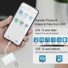 For Iphone Ipod Ipad Ios 12 Portable 4 In 1 Usb Sd Tf Card Reader Camera Adapter