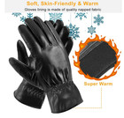Unisex Leather Winter Warm Gloves Outdoor Windproof Soft Gloves Cycling Skiing R