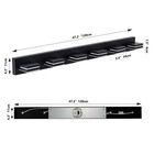 6 Lights 47  Vanity Light Modern Led Bathroom Mirror Wall Lamp Fixtures Black Ul