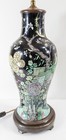 Antique Chinese Famille Noire Table Lamp Vase 18 19th Century