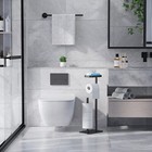 Toilet Paper Holder Free Standing Rustproof For 4 Rolls W  Anti-slip Base Black